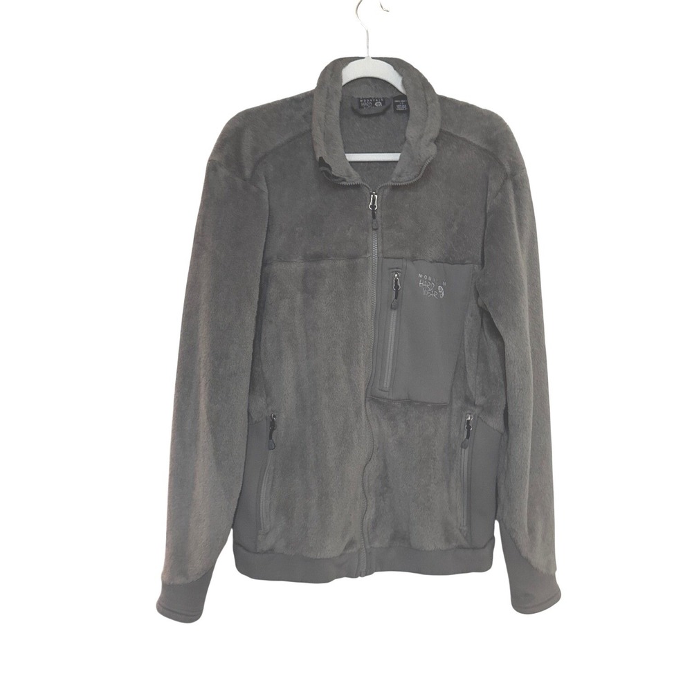 Mountain Hardwear Mens Gorpcore Fleece Jacket Polartec Large Gray Monkey Man